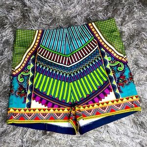 Flying Tomato Tribal Print High Waisted Shorts Size Medium